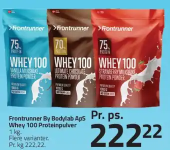 Fleggaard Frontrunner Whey 100 Proteinpulver tilbud