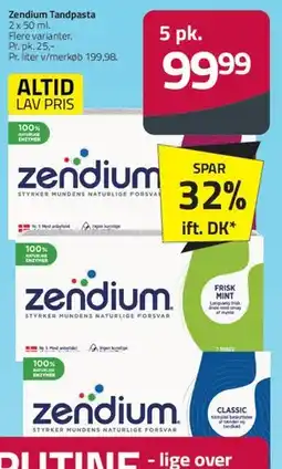 Fleggaard Zendium Tandpasta (5 pk.) tilbud