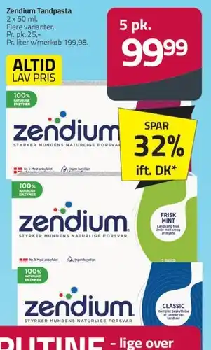 Fleggaard Zendium Tandpasta (5 pk.) tilbud