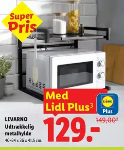 Lidl LIVARNO Udtrækkelig metalhylde tilbud