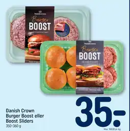 REMA 1000 Danish Crown Burger Boost eller Boost Sliders tilbud