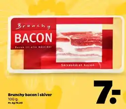 Netto Brunchy bacon i skiver tilbud