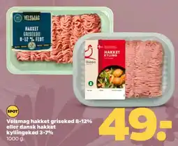 Netto Velsmag hakket grisekød 8-12% eller dansk hakket kyllingekød 3-7% tilbud