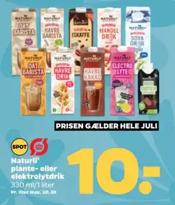 Netto Naturli' plante- eller elektrolytdrik tilbud
