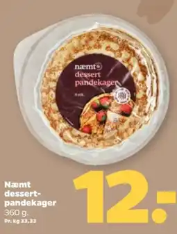 Netto Næmt dessert- pandekager tilbud