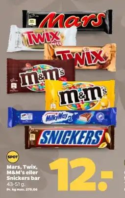 Netto Mars, Twix, M&M's eller Snickers bar tilbud