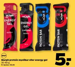 Netto Murph protein myslibar eller energy gel tilbud