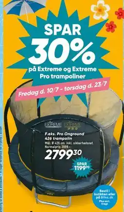 Bilka SPAR 30% på Extreme og Extreme Pro trampoliner tilbud