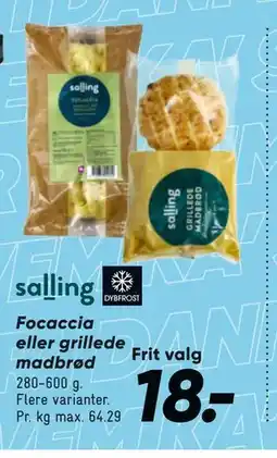 Bilka Focaccia eller grillede madbrd tilbud