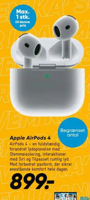 Bilka Apple AirPods 4 tilbud