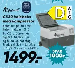 Bilka CX30 køleboks med kompressor tilbud