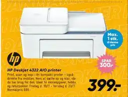 Bilka HP Deskjet 4322 AIO printer tilbud