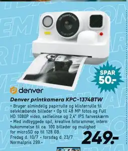 Bilka Denver printkamera KPC-1374BTW tilbud