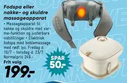 Bilka Fodspa eller nakke- og skuldre massageapparat tilbud