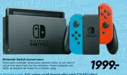 Bilka Nintendo Switch konsol neon tilbud