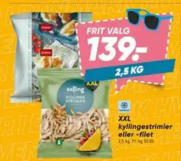 Bilka XXL kyllingestrimler eller -filet tilbud