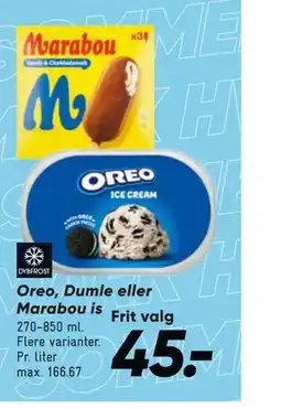Bilka Oreo, Dumle eller Marabou is tilbud