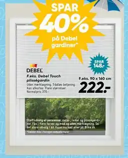 Bilka Debel Touch plisségardin tilbud