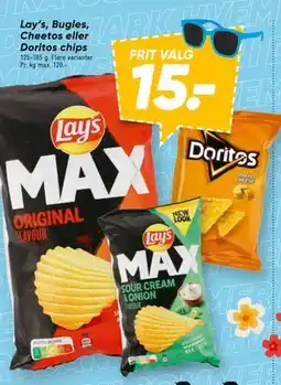 Bilka Lay’s, Bugles, Cheetos eller Doritos chips tilbud