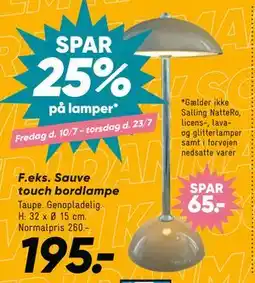 Bilka Sauve touch bordlampe tilbud