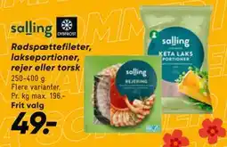 Bilka Rødspættefileter, lakseportioner, rejer eller torsk tilbud
