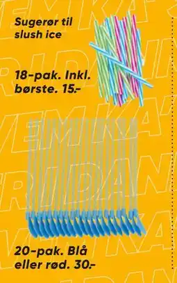 Bilka Sugerør til slush ice tilbud