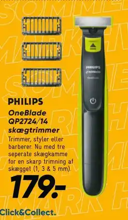 Bilka PHILIPS OneBlade QP2724/14 skægtrimmer tilbud