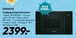 Bilka SIEMENS Indbygningsmikroovn tilbud