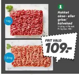 Bilka Hakket okse- eller grise/ kalvekød tilbud