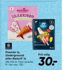 Bilka Premier Is, Underground eller Naturli' is tilbud