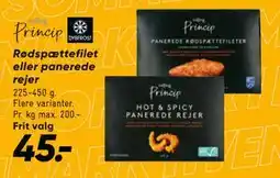 Bilka Rødspættefilet eller panerede rejer tilbud