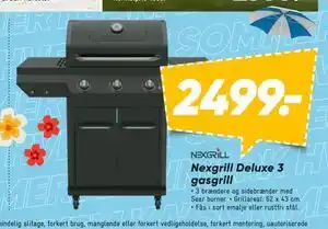 Bilka Nexgrill Deluxe 3 gasgrill tilbud