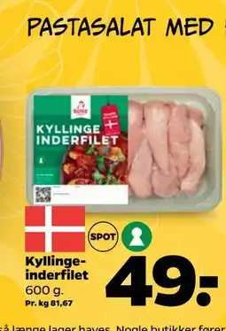 Netto Kyllingeinderfilet tilbud