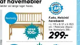 Bilka Helsinki havebænk tilbud