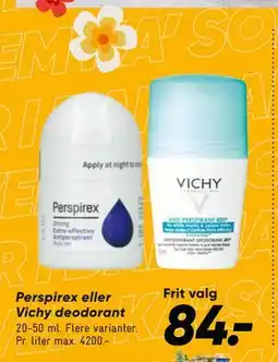 Bilka Perspirex eller Vichy deodorant tilbud