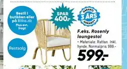Bilka Rosenly loungestol tilbud