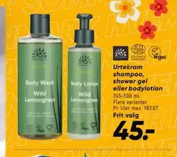 Bilka Urtekram shampoo, shower gel eller bodylotion tilbud