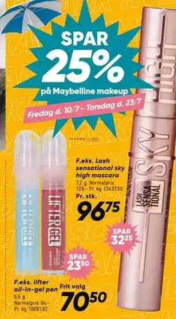 Bilka SPAR 25% på Maybelline makeup tilbud
