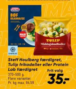 Bilka Steff Houlberg færdigret, Tulip frikadeller eller Protein Lab færdigret tilbud
