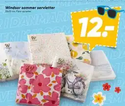 Bilka Windsor sommer servietter tilbud