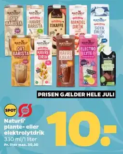 Netto Naturli' plante- eller elektrolytdrik tilbud