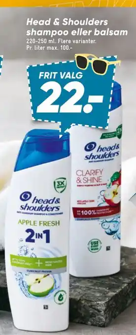Bilka Head & Shoulders shampoo eller balsam tilbud