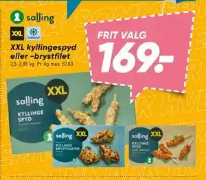 Bilka XXL kyllingespyd eller -brystfilet tilbud