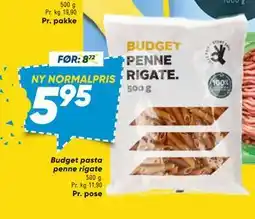 Bilka Budget pasta penne rigate tilbud