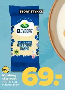 Netto Klovborg skæreost tilbud