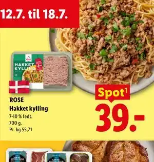 Lidl ROSE Hakket kylling tilbud