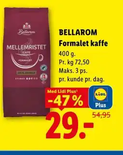 Lidl BELLAROM Formalet kaffe, App-pris tilbud