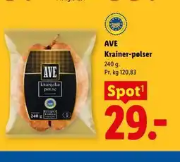 Lidl AVE Krainer-pølser tilbud