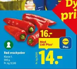 Lidl Rød snackpeber tilbud