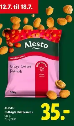 Lidl ALESTO Indbagte chilipeanuts tilbud